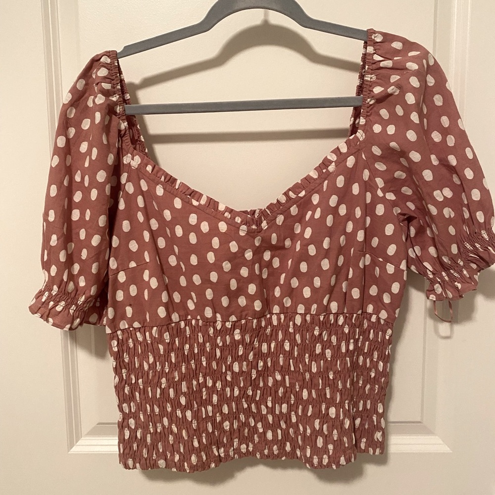 Abercrombie puff sleeve top.
